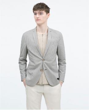 Striped cotton blazer